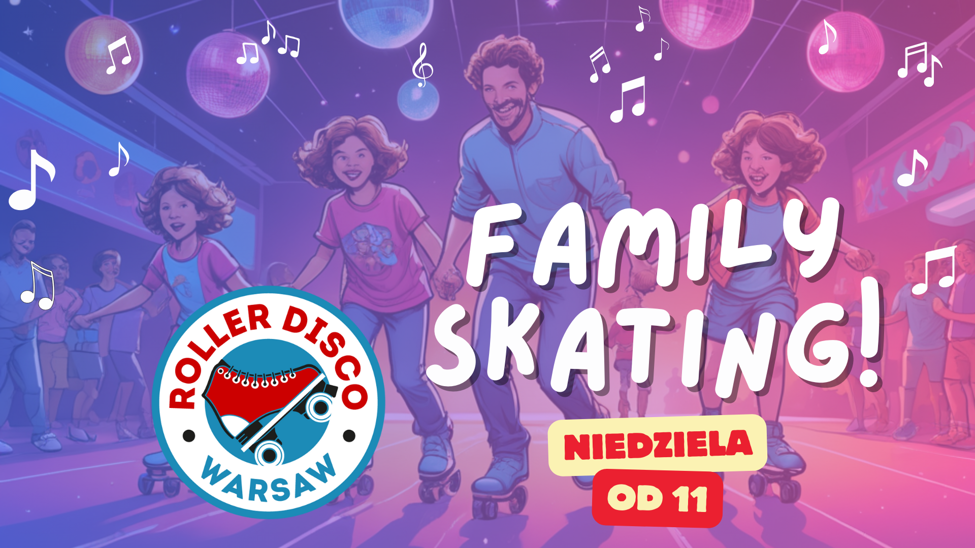 Family skating roller Disco